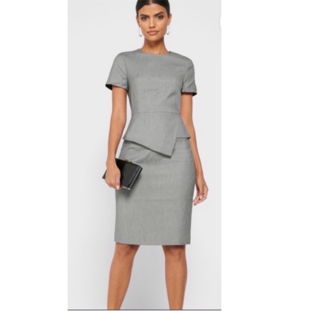 LIKE NEW TED BAKER JANZA SHORT SLEEVE FITTED DRESS SZ US 14 OR TED 6